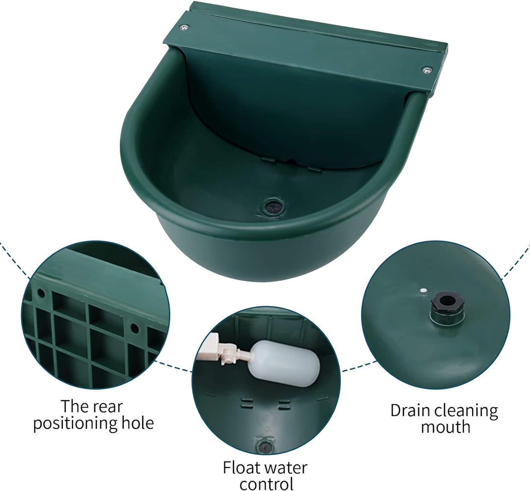 Breuaily Tränke für Pferde, Traumbad, automatischer Futternapf mit schwimmendem Ventil für Pferde, R