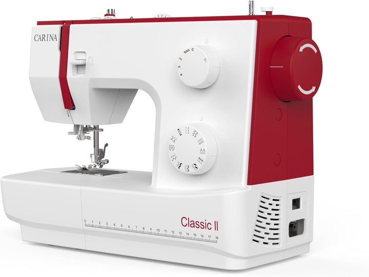 CARINA Classic II Nähmaschine I 23 Stichprogramme I Einfädelhilfe I Auto-Fadenspannung & Fadenabschn