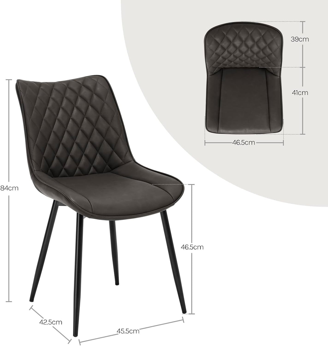 WOLTU 4 x Esszimmerstühle 4er Set Esszimmerstuhl Küchenstuhl Polsterstuhl Design Stuhl mit Rückenleh