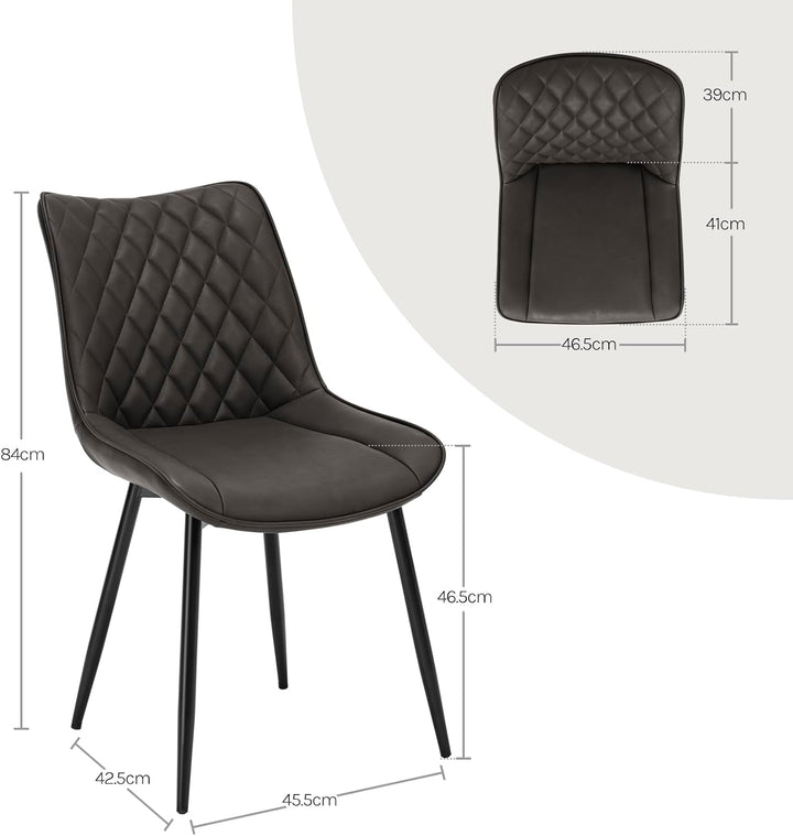 WOLTU 4 x Esszimmerstühle 4er Set Esszimmerstuhl Küchenstuhl Polsterstuhl Design Stuhl mit Rückenleh