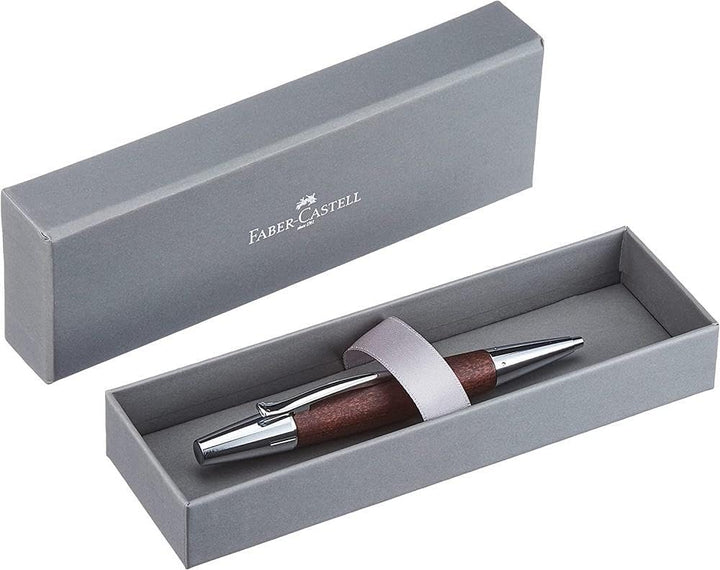 Faber-Castell 148381 - Drehkugelschreiber e-motion Birnbaum, dunkelbraun, Kugelschreiber Mine B, Sch