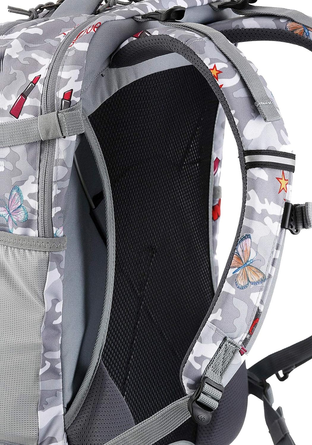 YZEA Schulrucksack AIR Net mit Atmungsaktiven Netzrücken 1,1 Kg + Adressanhänger Bowatex