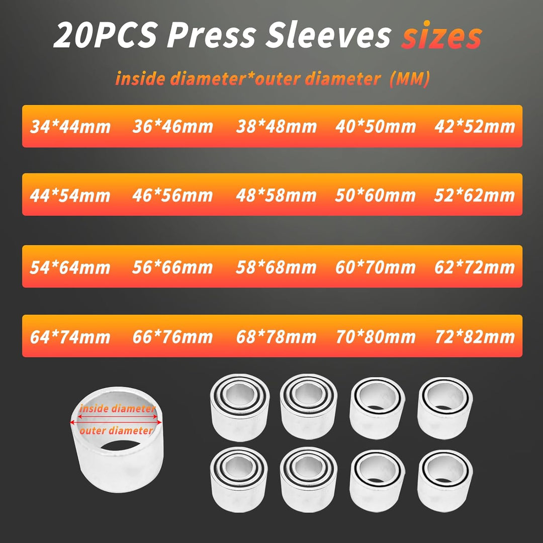 28tlg Silentlager Abzieher Werkzeug Satz Universeller Montage u.Demontage von Lagern am KFZ Gummibuc