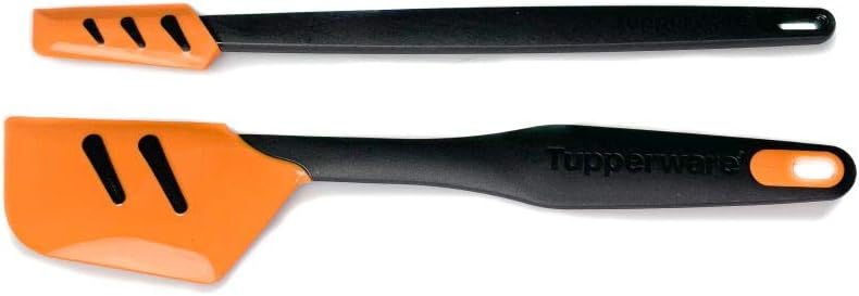 TUPPERWARE Griffbereit Top-Schaber schwarz-orange D167 + Kleiner Top-Schaber D78