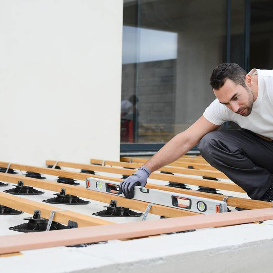 Tubiaz 100 Stück Stelzlager höhenverstellbar 18-30mm,Tragfähigkeit von 600kg,sind perfekt für WPC- o