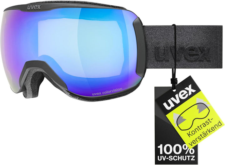 uvex Unisex Downhill 2100 Cv Skibrille (1er Pack) Einheitsgrösse black mat/blue-green, Einheitsgröss
