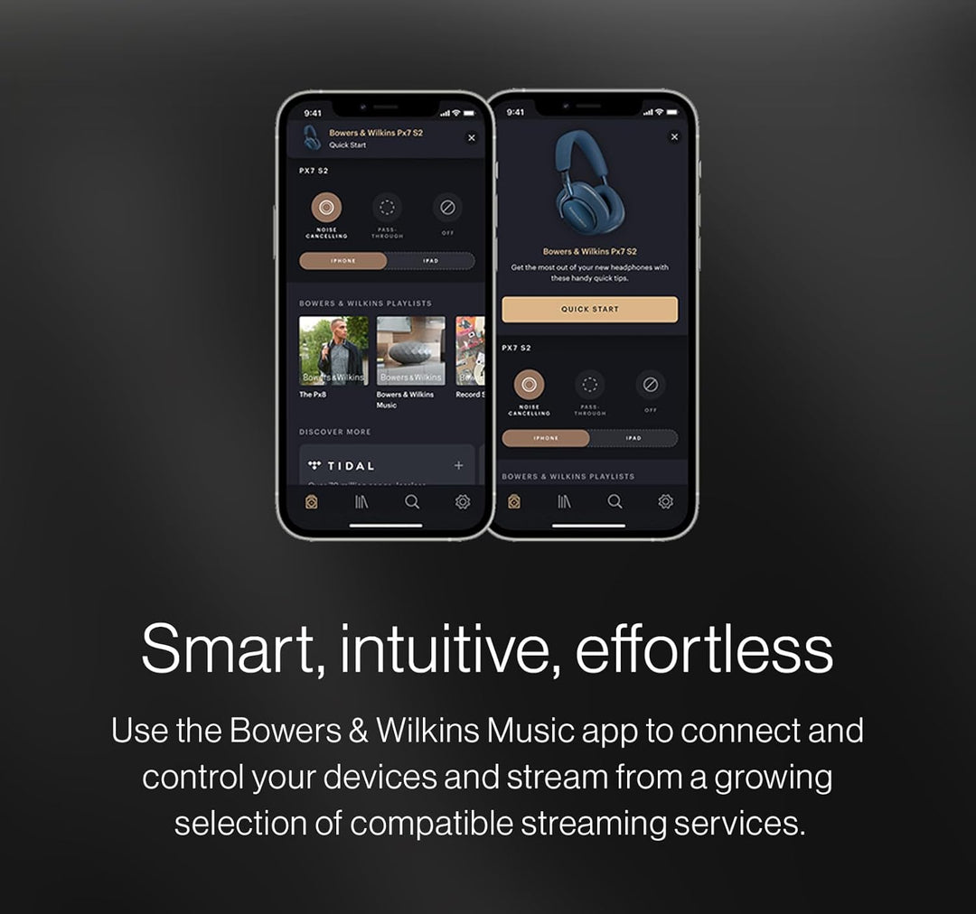Bowers & Wilkins PX7 S2e Over-Ear-Kopfhörer mit Geräuschunterdrückung, kabellos, Qualcomm aptX™ Adap