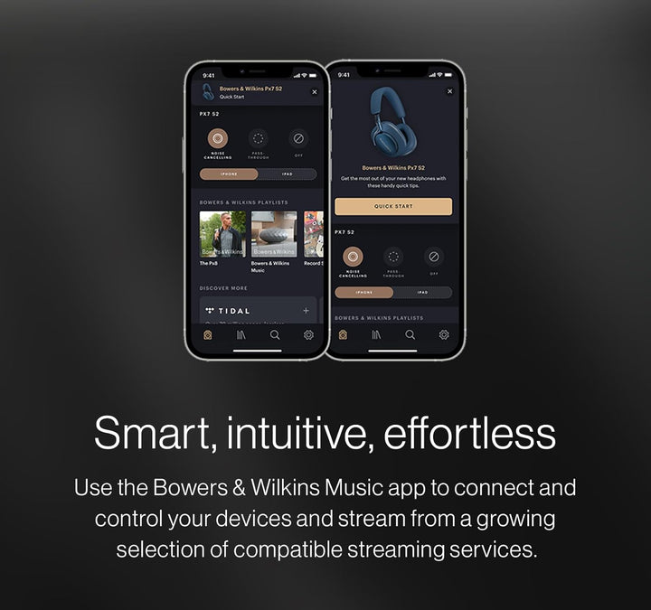 Bowers & Wilkins PX7 S2e Over-Ear-Kopfhörer mit Geräuschunterdrückung, kabellos, Qualcomm aptX™ Adap