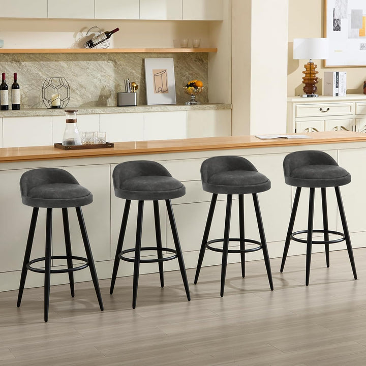 WOLTU BH327an-2 Barhocker 2er Set Barstuhl Hocker Tresenhocker Bistrohocker Designer Hocker mit Lehn