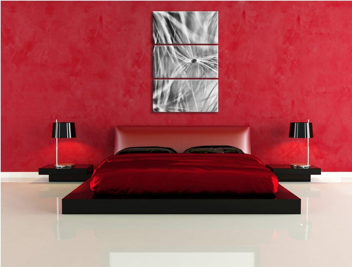 Pixxprint zarte Pusteblumenpollen als Leinwandbild/Grösse: 3 Teilig (120x80) cm/Wandbild/Kunstdruck/