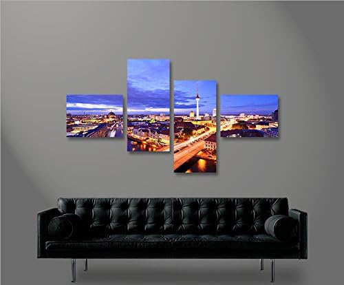 islandburner Bild Bilder auf Leinwand Berlin V2 4L XXL Poster Leinwandbild Wandbild Dekoartikel Wohn