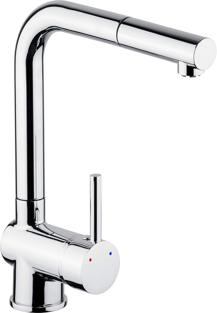 Cornat Spültisch-Einhebelarmatur "Livenne" - Hochwertiger Messingkörper - verchromt - Ausziehbare Sc