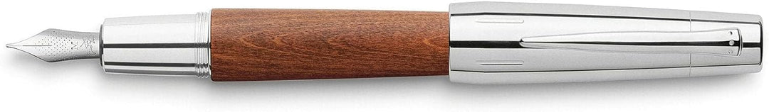 Faber-Castell 148202 - Füllfederhalter e-motion Holz / Chrom, Feder: EF, inklusive Geschenkverpackun