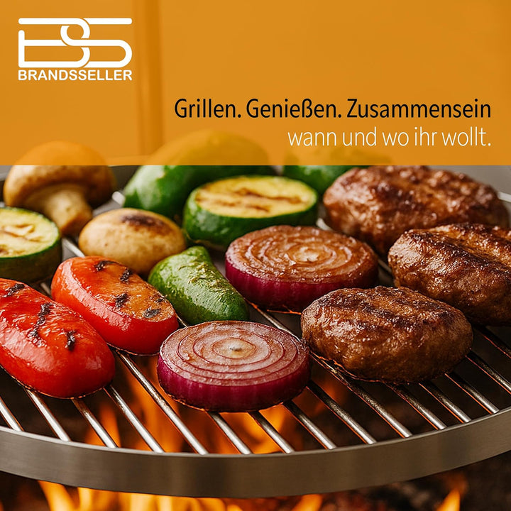 Brandsseller Edelstahl Grillrost Ø 60 cm Schwenkgrill geeignet AISI 201 rostfrei runder BBQ-Rost leb
