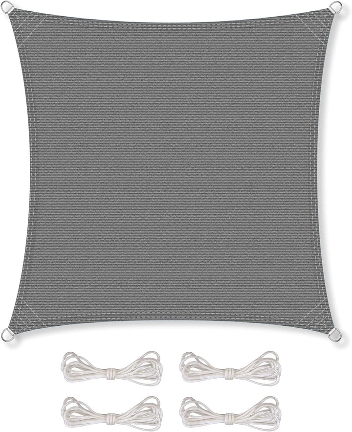 CelinaSun Sonnensegel inkl Befestigungsseile Premium HDPE wetterbeständig atmungsaktiv Quadrat 3 x 3