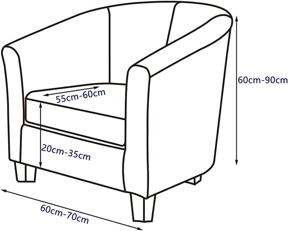 BEEK 4TZW Cover Stretch Velvet Protector 2 Pieces Armchair Throw Cocktail Plush Slipcovers Tullsta C