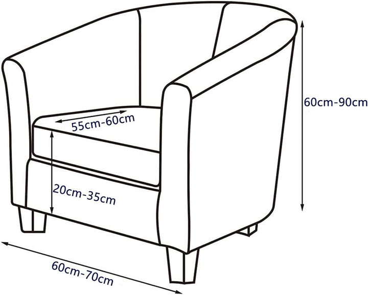 BEEK 4TZW Cover Stretch Velvet Protector 2 Pieces Armchair Throw Cocktail Plush Slipcovers Tullsta C