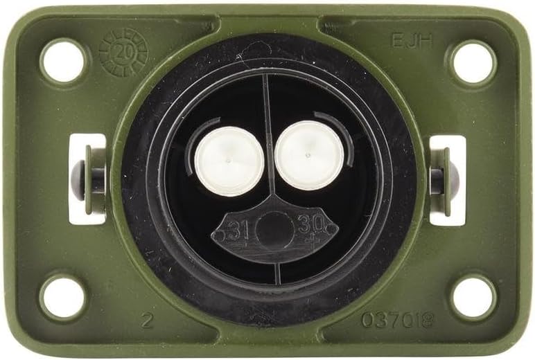 HELLA 8JB 001 935-031 Steckdose - Stecker: Crimpkontakt/Lötstiftkontakt - Aluminium - nato-oliv