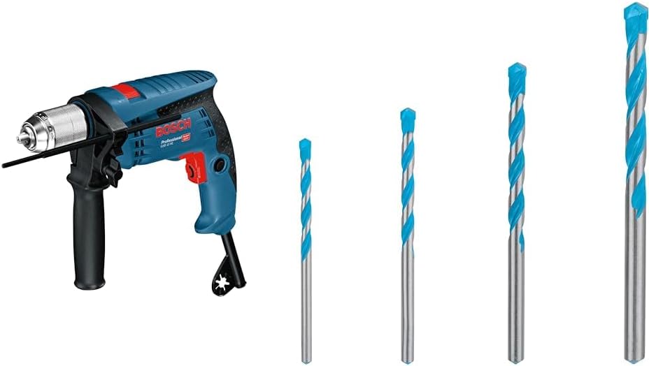 Bosch Professional Schlagbohrmaschine GSB 13 RE (inkl. Tiefenanschlag 210 mm, Schnellspannbohrfutter