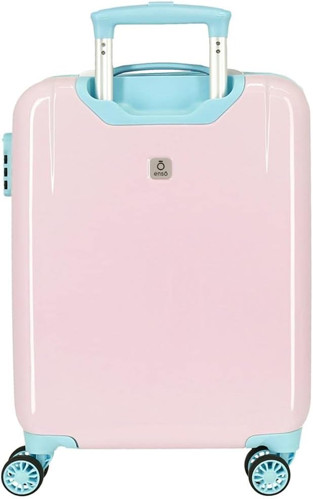 Enso Magic Unicorn Kabinentrolley, Rosa, 38 x 55 x 20 cm, starrer ABS-Kombinationsverschluss, seitli