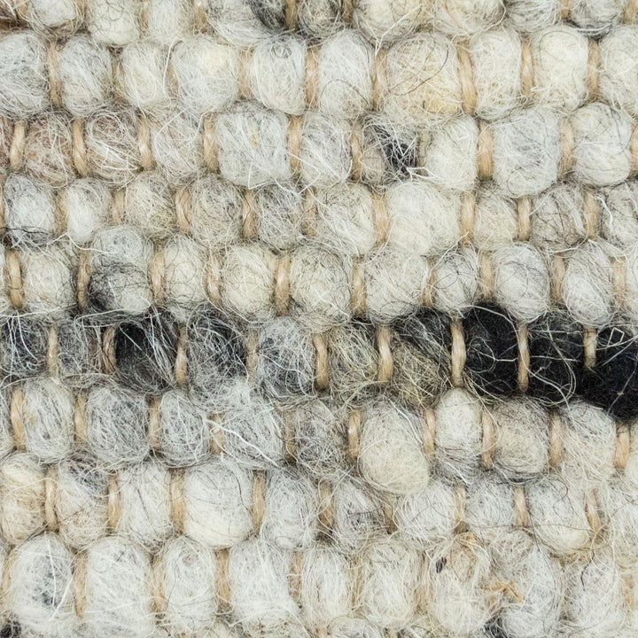 Moderner Handweb Teppich Alpina handgewebt aus Schurwolle für Wohnzimmer, Esszimmer, Schlafzimmer un