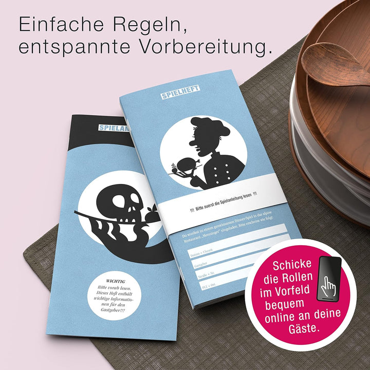 CULINARIO MORTALE® – Mord nach Rezept - Krimidinner für Zuhause für 5 bis 7 Personen - unterhaltsame