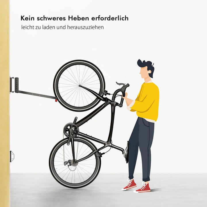 Mimoke Verstellbare Platzsparende Fahrrad Wandhalterung Einfaches Anheben Design mit Klappbarem Arm