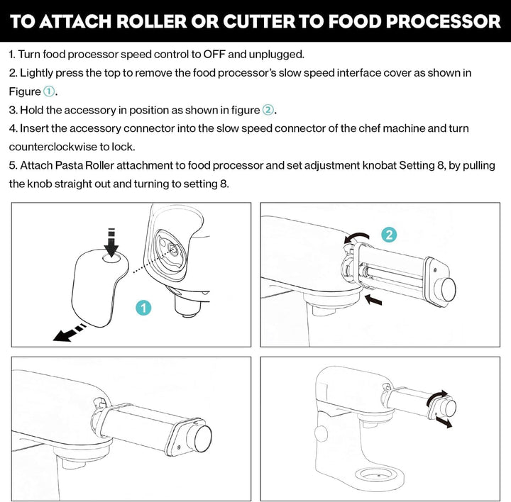 TPGSING 3 Stück Edelstahl pasta maker für kenwood chef zubehör,Nudelmaschine set für Kenwood küchenm