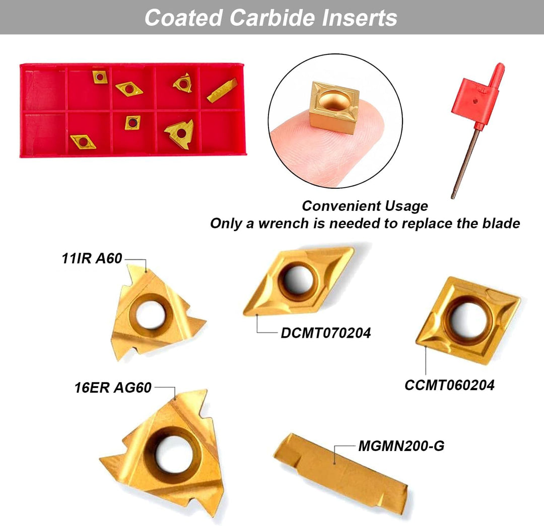 21St Drehmaschine Bohrstange Set Drehwerkzeuge Schaftdrehmaschine Drehen Drehbank 12mm Schaft CNC Dr