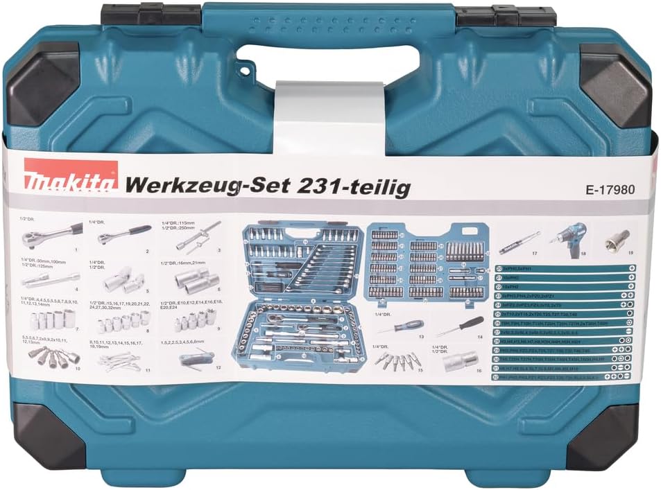 Makita E-17980 Werkzeug-Set 231-teilig