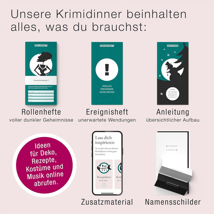 CULINARIO MORTALE® – Krimidinner für Zuhause 4 bis 6 Personen - Advent, Advent, EIN Grablicht brennt