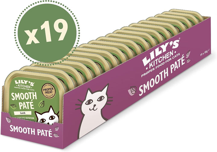 Lily’s Kitchen Premium Nass Katzenfutter für ausgewachsene Katzen 19 Schalen (19 x 85g) Lammfleisch-