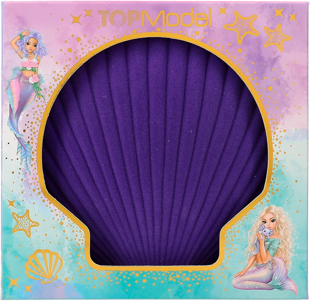 Depesche 12323 TOPModel Mermaid - Kleine Schmuckbox in Lila, Schmuckkästchen in Muschelform