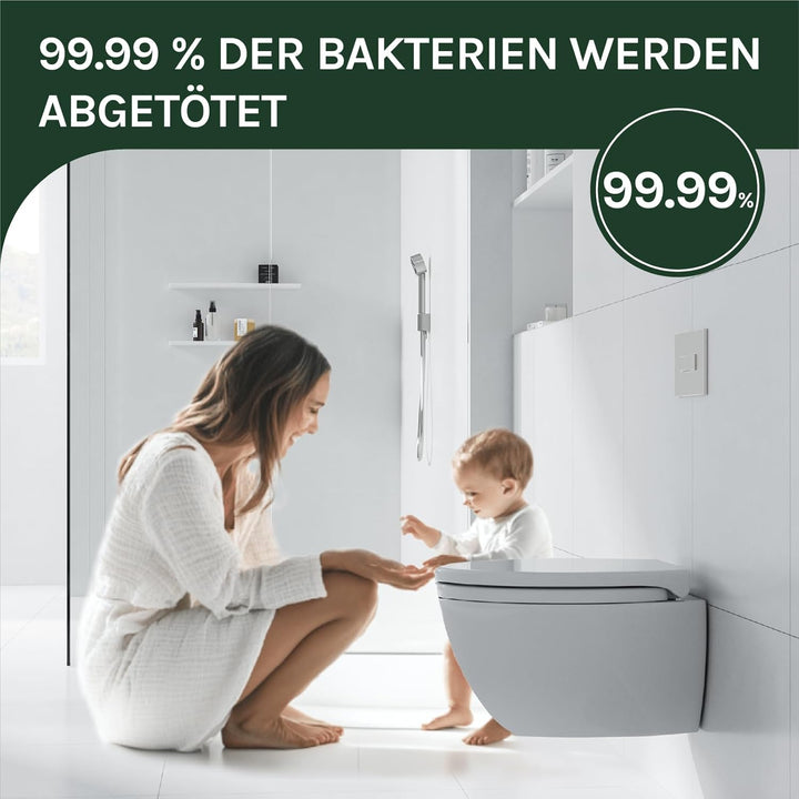 WOLTU Toilettendeckel, WC Sitz Toilettensitz mit Absenkautomatik, Toilettensitz aus Kunststoff, Fast