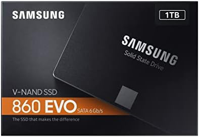 Samsung MZ-76E1T0B/EU 860 EVO 1 TB SATA 2,5" Interne SSD, Festkörper-Laufwerk, Schwarz
