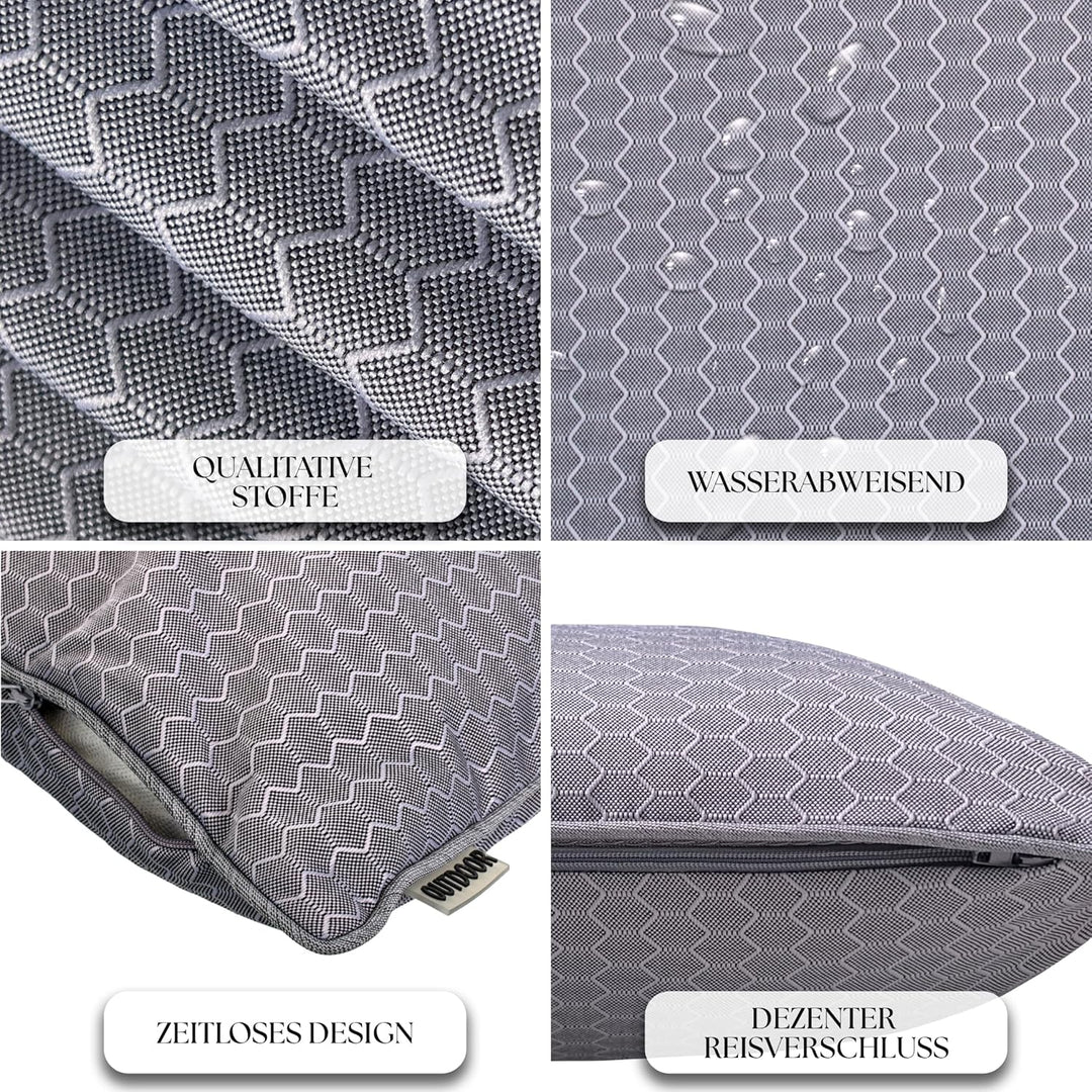 Brandsseller Outdoor Garten Kissen Dekokissen Wabenoptik Schmutz- und Wasserabweisend mit Reissversc