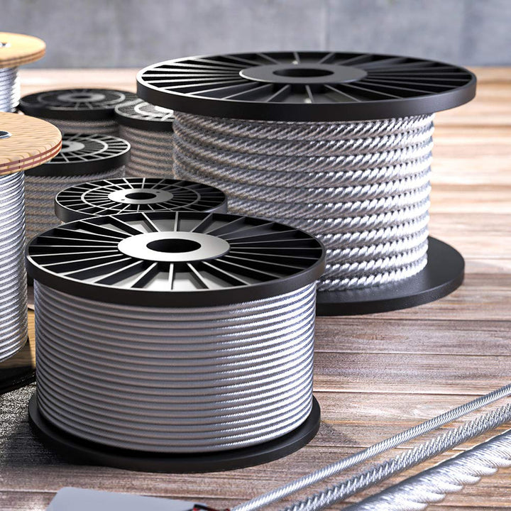 Seiletech.de STAHLSEIL | 3mm | 100m | Edelstahl INOX | 7x7 mittelweich | Drahtseil für Rankhilfe Ros