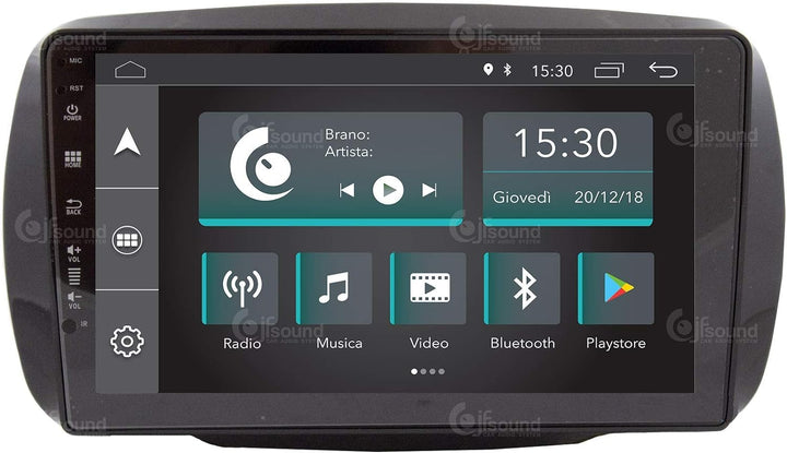 Costum fit Autoradio für Smart 453 Android GPS Bluetooth WiFi Dab USB Full HD Touchscreen Display 9"