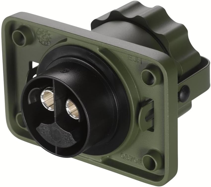 HELLA 8JB 001 935-051 Steckdose - 24V - 2-polig - Aluminium - nato-oliv