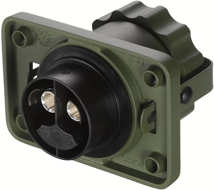 HELLA 8JB 001 935-051 Steckdose - 24V - 2-polig - Aluminium - nato-oliv