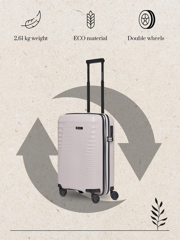 Farmhood Eco Edition Hartschalen Kabinen-Koffer nachhaltig | Kleiner Cabin-Trolley 40 x 22 x 55 cm m