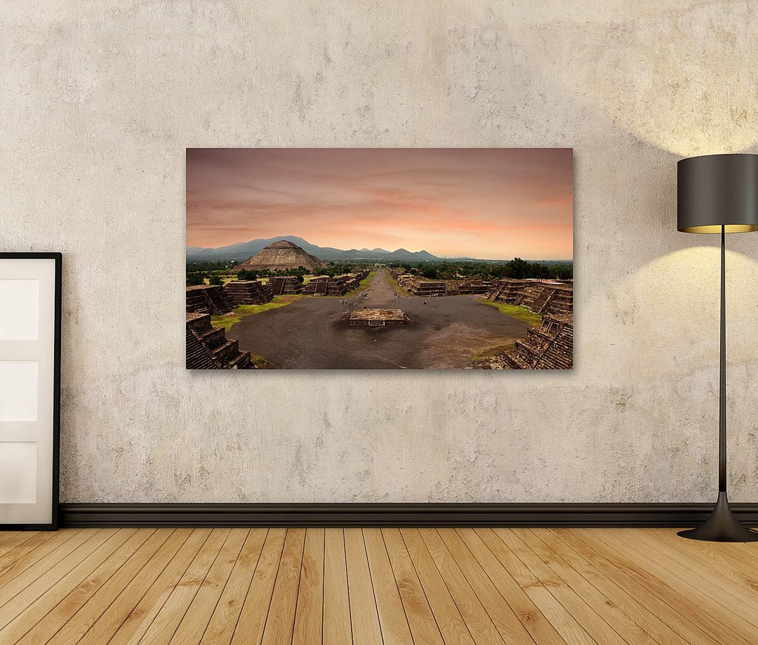 islandburner Bild auf Leinwand Blick Von Der Pyramide Des Mondes In Der Antiken Maya Stadt Teotihuac
