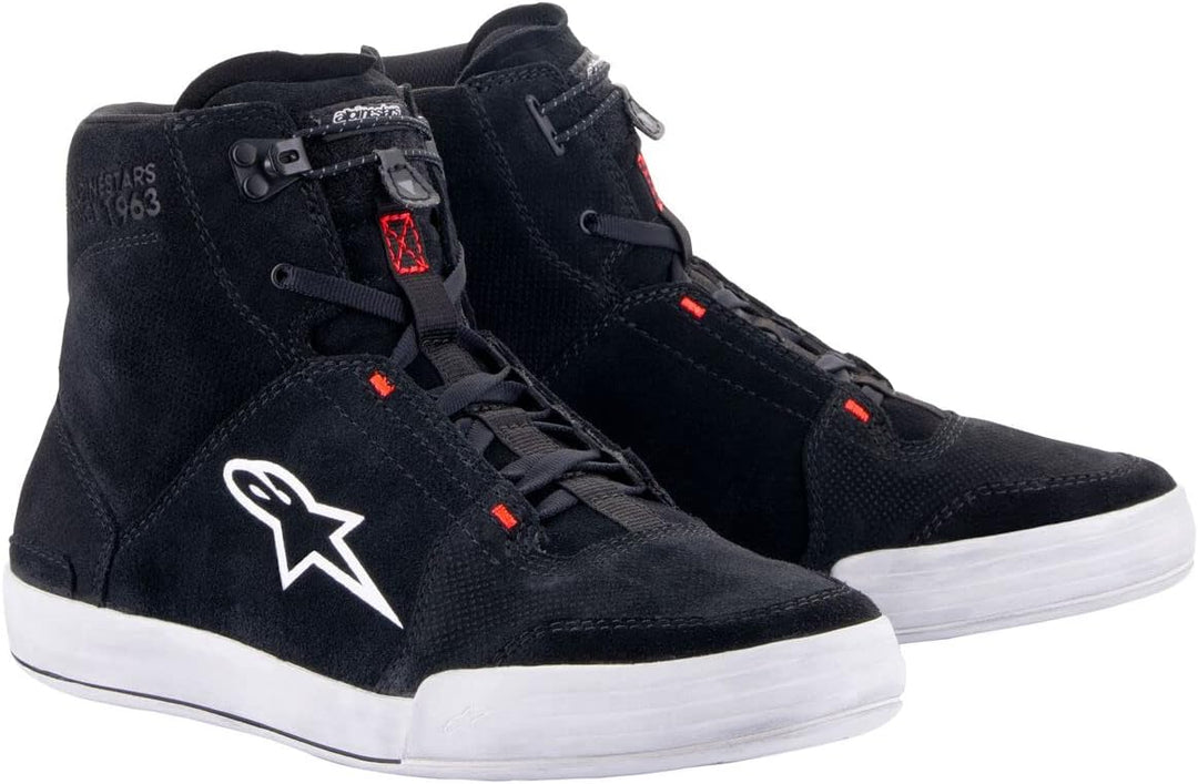 Alpinestars Chrome Motorradschuhe Herren (schwarz/grau/rot), 9=(42) 42 EU Schwarz, 42 EU Schwarz