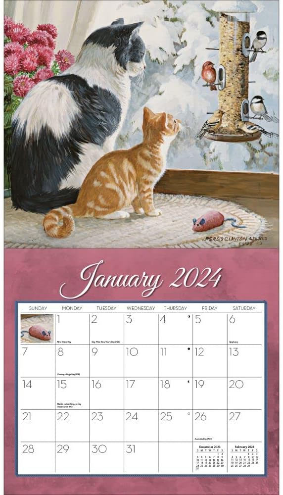 Love of Cats 2024 Wall Calendar, 2024