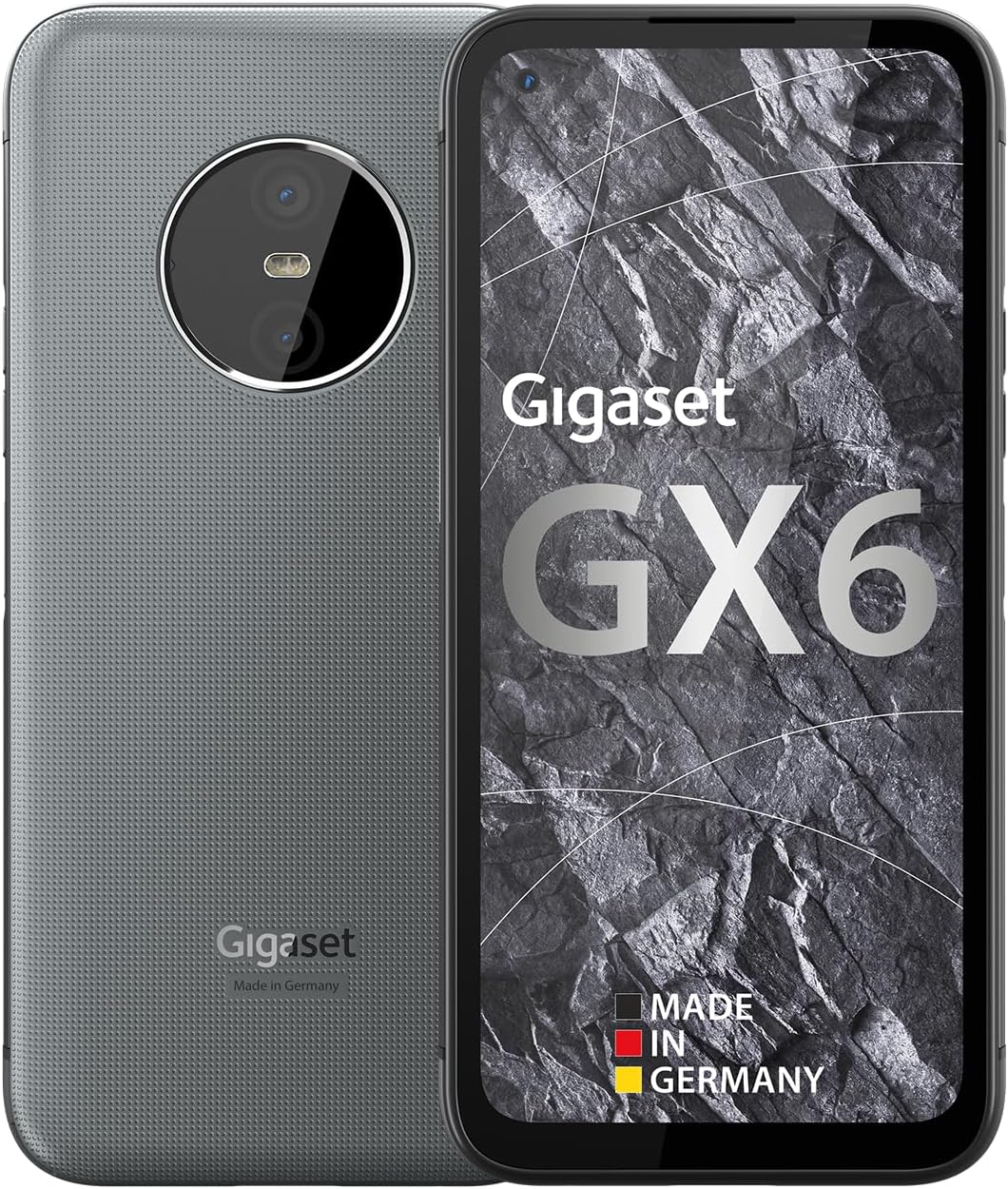 Gigaset GX6 - Outdoor Smartphone 5G - Militärstandard - staub- & wasserdicht IP68 - 6,6" FHD+ Displa