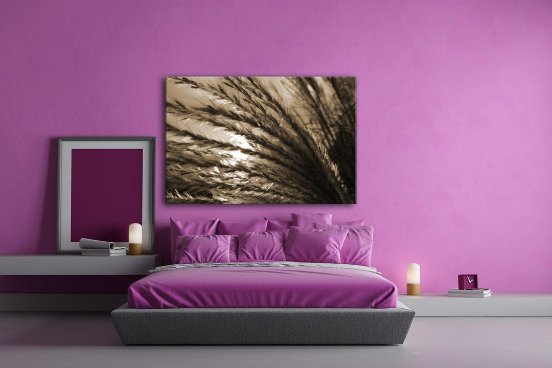 deyoli strahlender Weizen Format: 80x60 Effekt: Sepia als Leinwand, Motiv fertig gerahmt auf Echthol