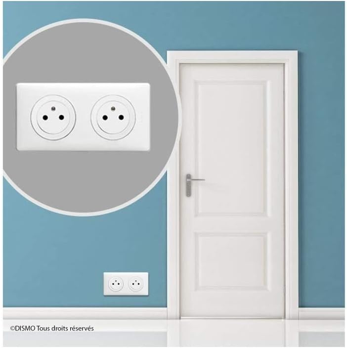 Legrand Céliane Komplettset, 2 Steckdosen, 2-polig, mit Erdung verdrahtet/Einbaudose, 230 V, weiss,