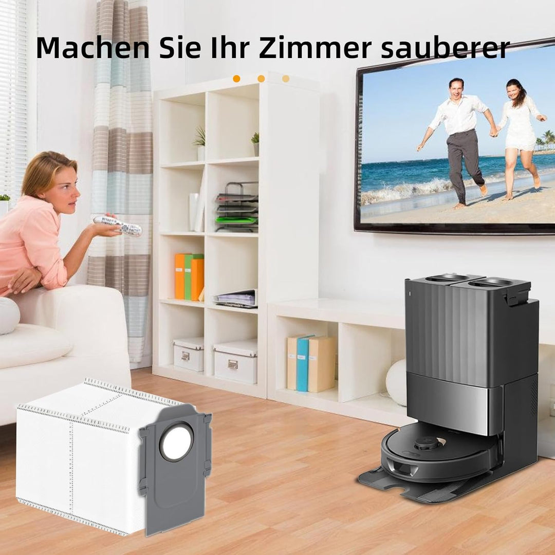 12 Stück Staubbeutel Zubehör für Roborock S8 MaxV Ultra/Q Revo/Qrevo Pro/Qrevo MaxV Saugroboter, 2,7