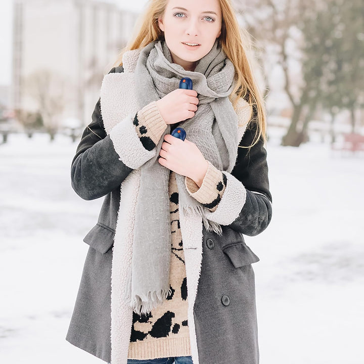 J-BRAUV Handwärmer Elektrisch 2er Set, 4000mAh Taschenwärmer Wiederverwendbar Mit 10000mAh Ladebox,