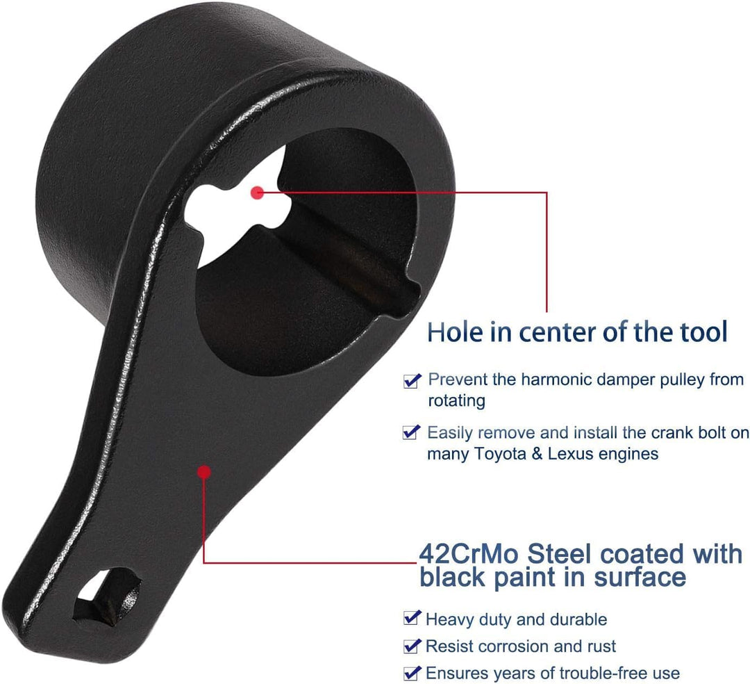 CTcar für Toyota/Lexus Kurbelwelle Dämpfer Riemenscheibe Haltehalter Harmonic Tool mit 2 Kurbelschra
